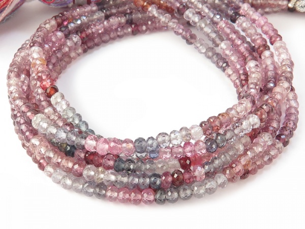 AA+ Multi Spinel Micro-Faceted Rondelles ~ Various Sizes