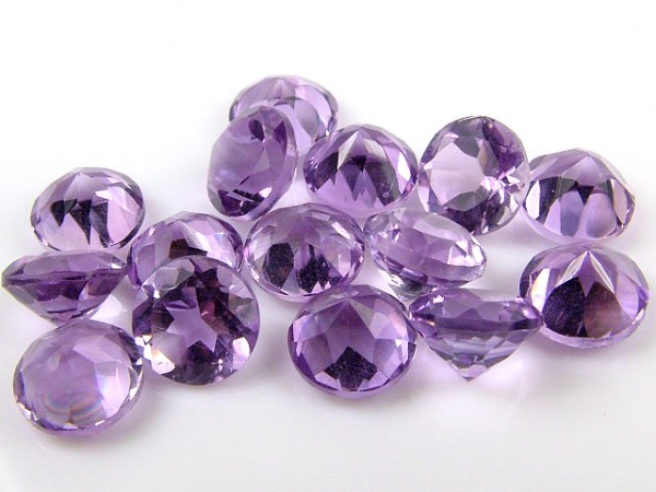 Brazilian Amethyst Faceted Round ~ Various Sizes