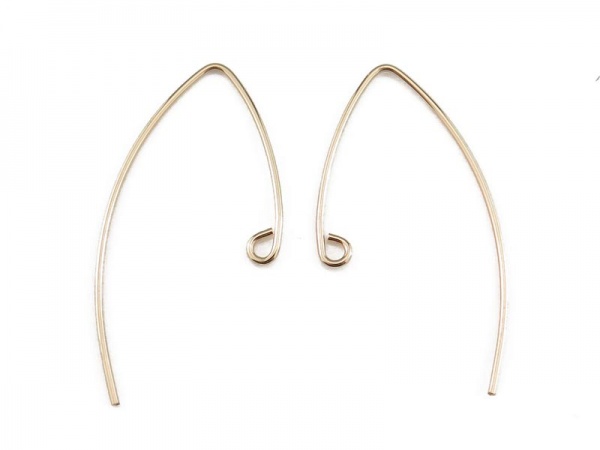 Gold Filled V Shape Ear Wire ~ PAIR