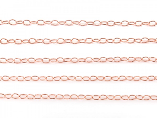 Rose Gold Filled Cable Chain 3 x 2mm ~ by the Foot