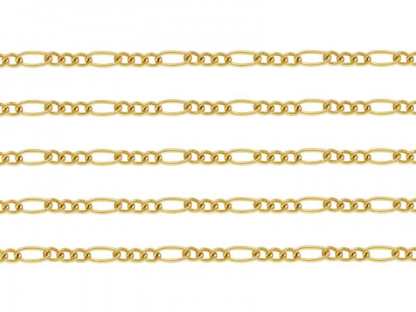 Gold Filled Figaro Chain 3.75mm x 1.75mm ~ by the Foot
