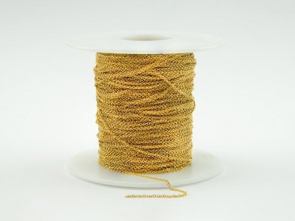 Gold Filled Cable Chain 1.3mm x 1.2mm ~ by the Foot