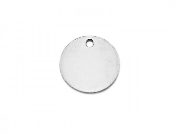 Sterling Silver Round Tag 9mm (Thick) ~ Optional Engraving