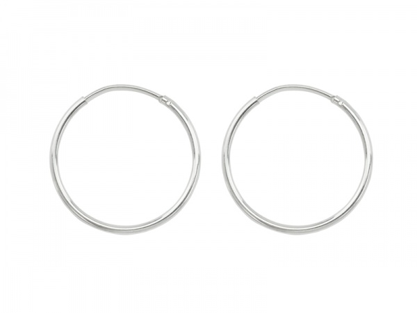 Sterling Silver Earring Hoop 20mm ~ PAIR
