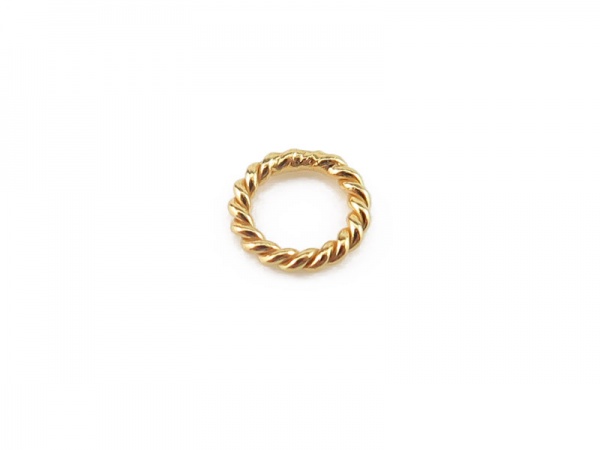 Gold Vermeil Closed Twisted Jump Ring 5mm