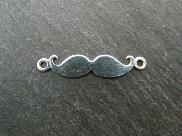 Sterling Silver Moustache Connector 26mm