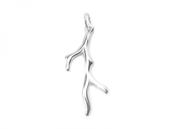 Sterling Silver Coral Branch Pendant 30mm