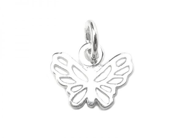 Sterling Silver Butterfly Charm 10mm