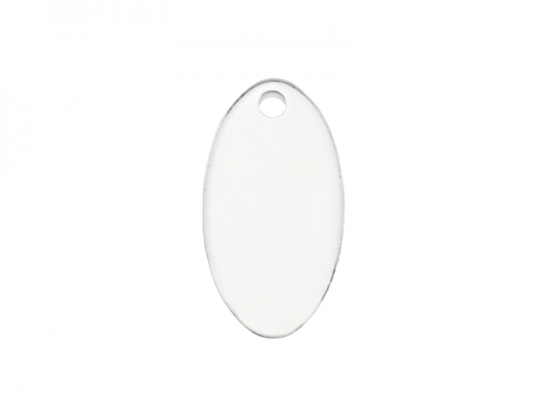 Sterling Silver Oval Tag 12mm