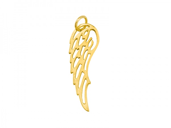 Gold Vermeil Angel Wing Pendant 26mm