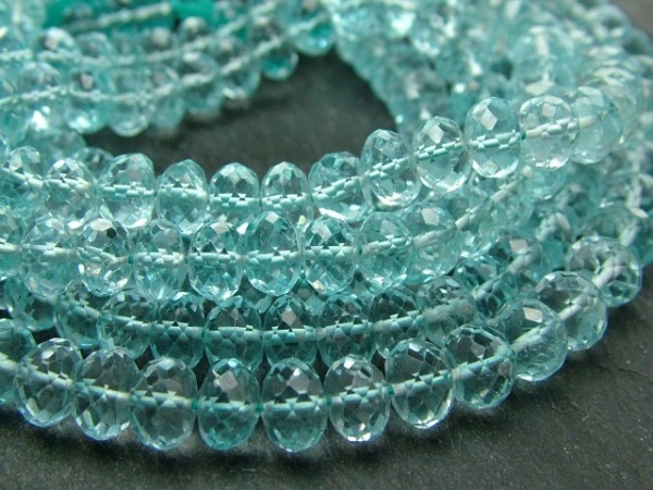 Blue Topaz Beads, London Blue, Faceted, AAA grade