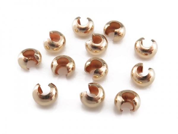 2x2mm Gold Filled Crimp Beads --100ct.