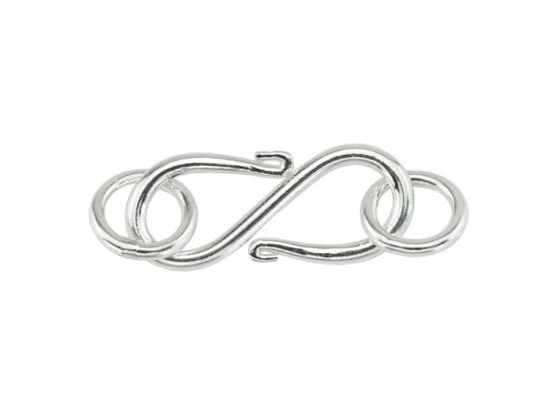 Sterling Silver S Hook Clasp 16mm