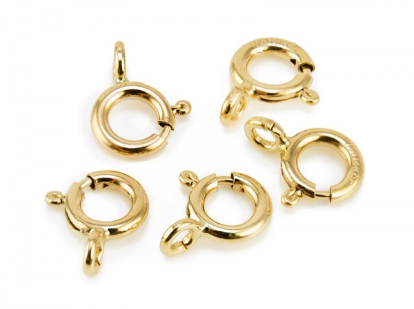 Gold Filled Spring Ring Clasp w/Open Ring 7mm
