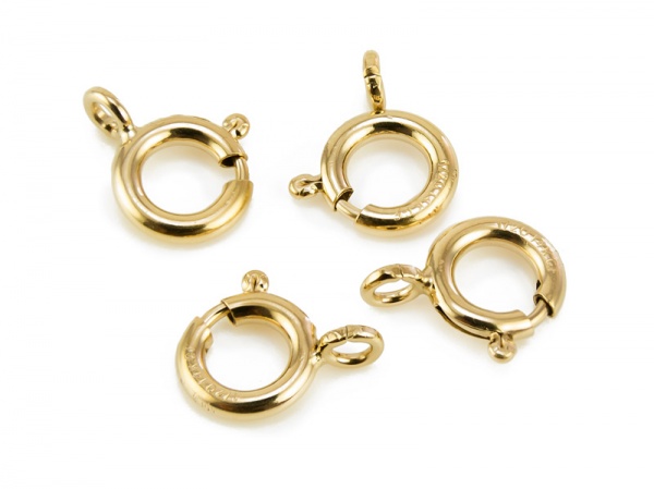 Gold Filled Spring Ring Clasp w/Open Ring 8mm