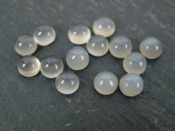 Grey Moonstone Round Cabochon ~ Various Sizes