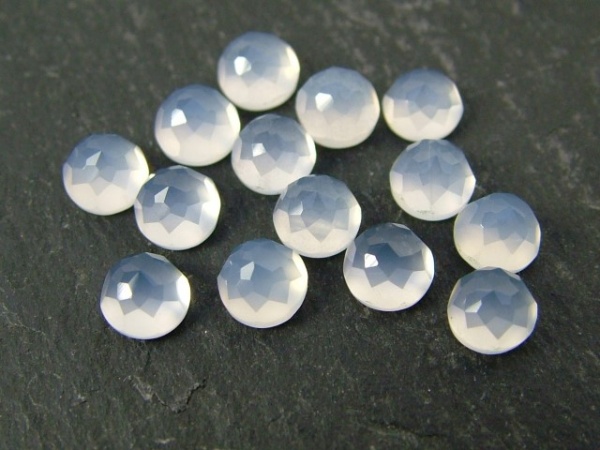 Chalcedony Rose Cut Round Cabochon ~ Various Sizes