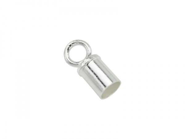 Sterling Silver Tube End Cap 3mm ID