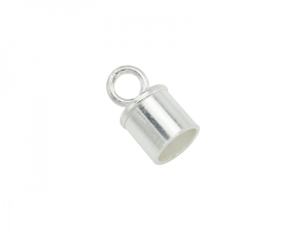 Sterling Silver Tube End Cap 4mm ID