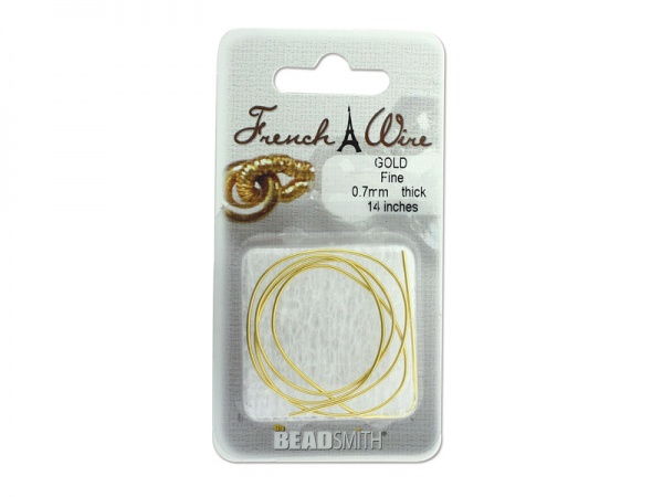 French Wire ~ Gold Colour ~ 0.7mm inner diameter