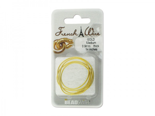 French Wire ~ Gold Colour ~ 0.9mm inner diameter