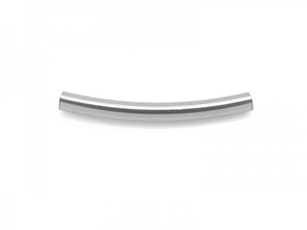 Sterling Silver Curved Tube 15mm x 1.5mm