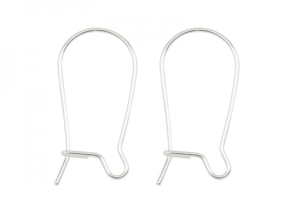 Sterling Silver Kidney Ear Wire 23.5mm ~ PAIR