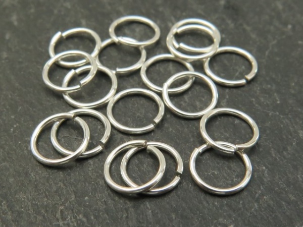 Sterling Silver Open Jump Ring 9mm ~ 20ga ~ Pack of 10