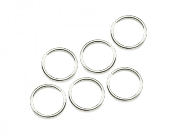 Sterling Silver Open Jump Ring 8mm ~ 20ga ~ Pack of 10