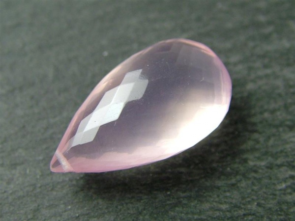 AA+ Rose Quartz Micro-Faceted Pear Briolette ~ SINGLE ~ Various Sizes