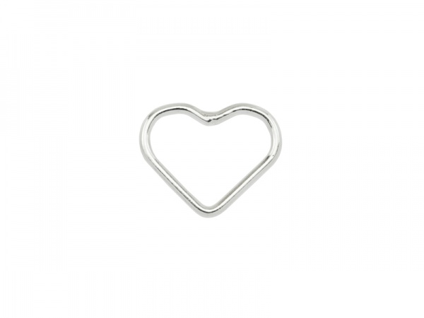 Sterling Silver Heart Connector 8.5mm