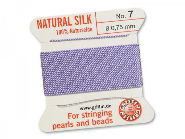 Griffin Silk Beading Thread & Needle ~ Size 7 ~ Lilac