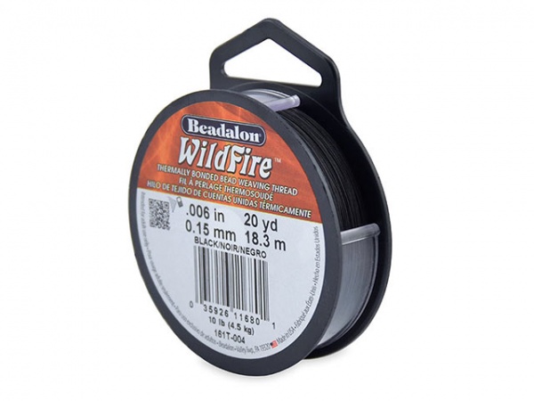 Beadalon Wildfire 0.006'' (0.15mm) - Black - 18 metres