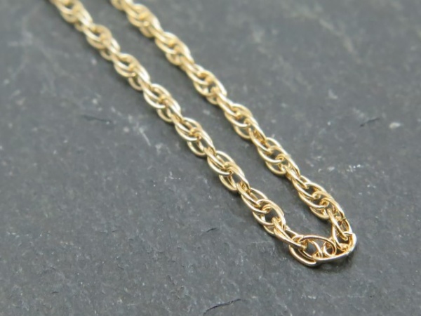 Gold Filled Rope Chain Necklace with Spring Clasp ~ 16''