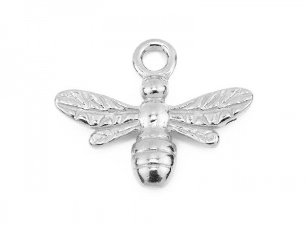 Sterling Silver Bee Pendant 13mm
