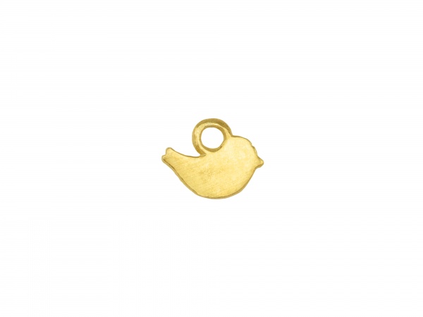 Gold Vermeil Tiny Bird Charm 5mm