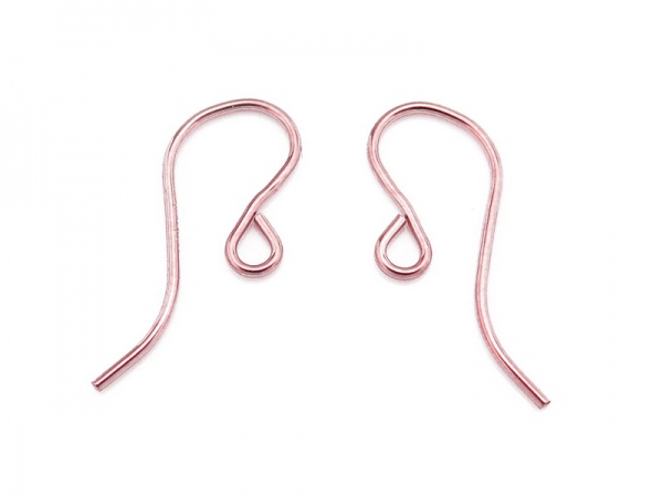 Rose Gold Filled Plain Ear Wire ~ PAIR