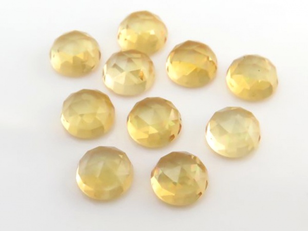 Citrine Round Rose Cut Round Cabochon ~ Various Sizes