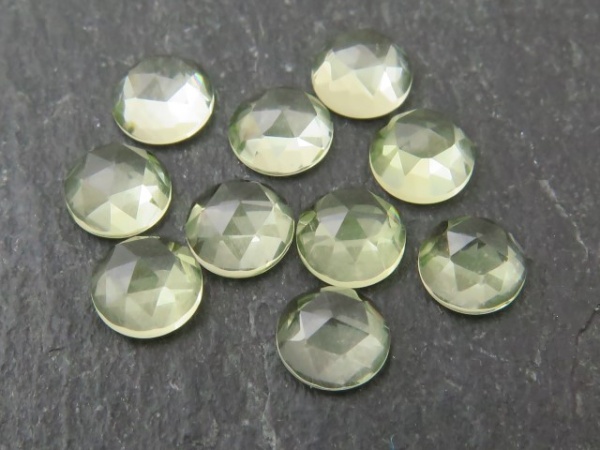 Lemon Quartz Rose Cut Round Cabochon ~ Various Sizes