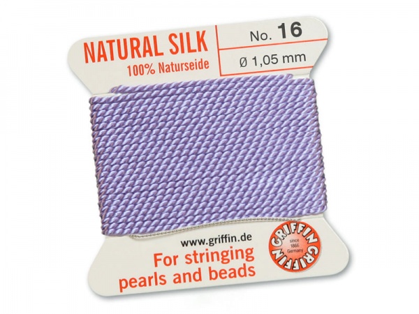 Griffin Silk Beading Thread & Needle ~ Size 16 ~ Lilac