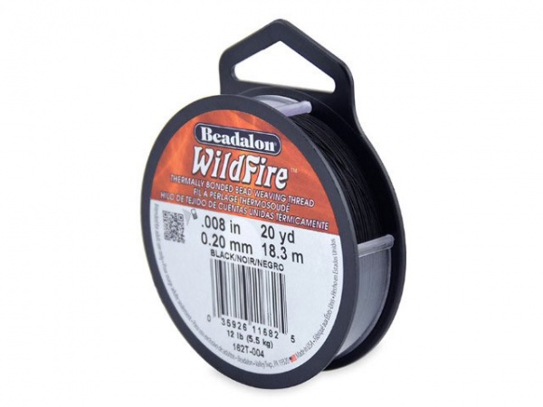 Beadalon Wildfire 0.008'' (0.20mm) - Black - 18 metres