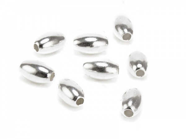 Sterling Silver Oval Bead 7mm x 4mm