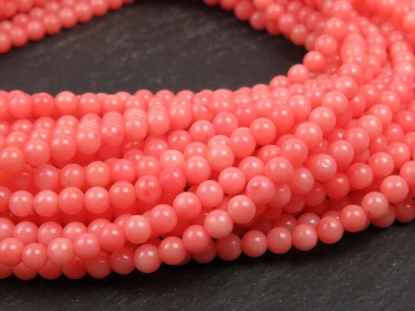 Bamboo Coral Smooth Round Beads 6mm ~ 15'' Strand