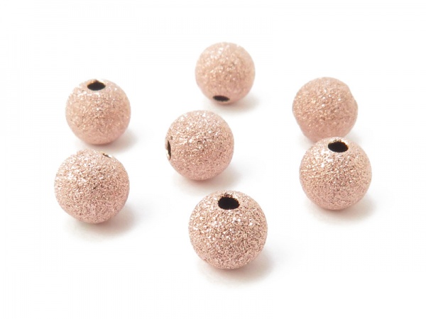 Rose Gold Filled Stardust Round Bead 6mm