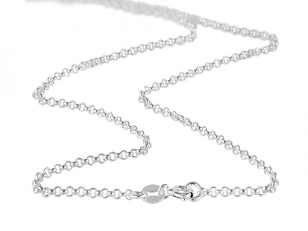 Sterling Silver Rolo Chain (2mm) Necklace with Spring Clasp ~ 18''