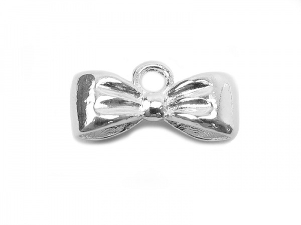 Sterling Silver Bow Charm 12mm