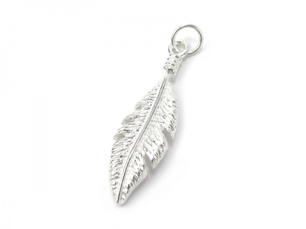 Sterling Silver Feather Pendant 31mm
