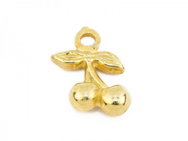 Gold Vermeil Cherry Charm 10.5mm