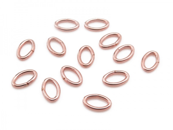 Rose Gold Filled Oval Open Jump Ring 4.5mm ~ 22ga ~ Pack of 10