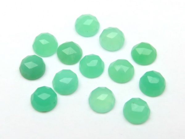 Chrysoprase Rose Cut Round Cabochon ~ Various Sizes